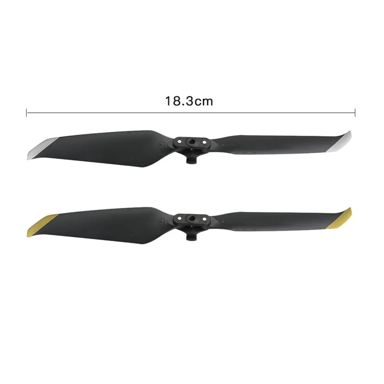 2 Pares 7238F Baja Hélice De Ruido Cuchillas Plegables Para DJI MAVIC AIR 2 - Plata