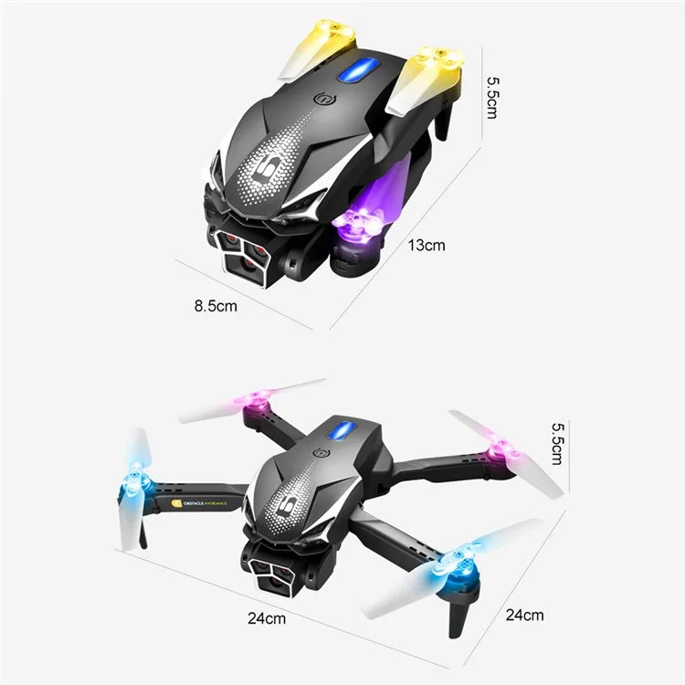 LU600 Four-Sided Obstacle Avoidance Folding Aircraft High Definition RC Drone, with 1 Battery
