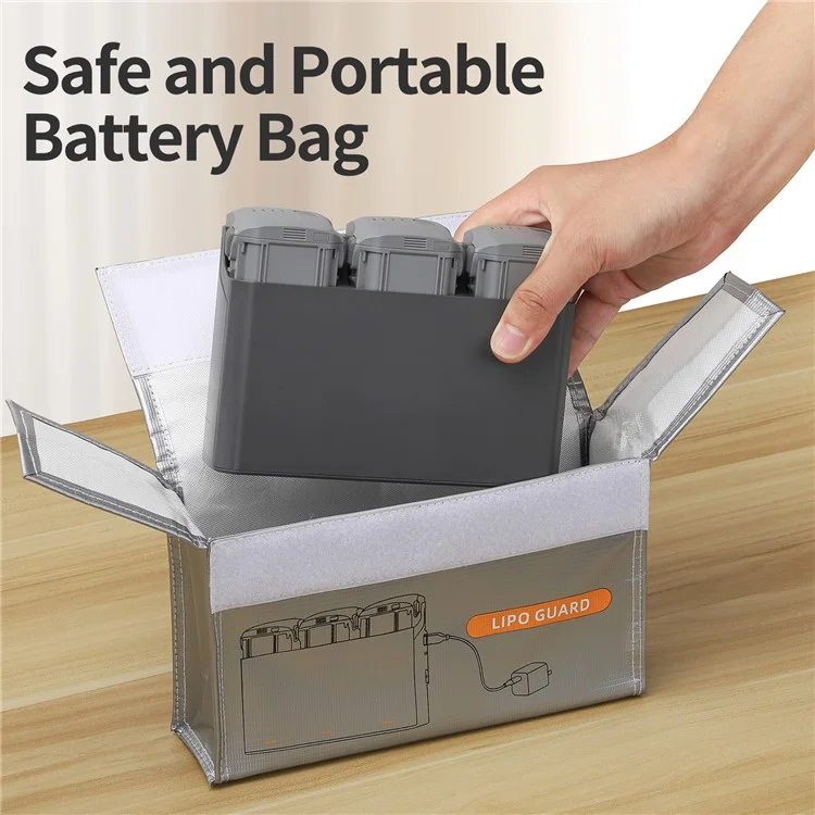 SUNNYLIFE DC830 For Drone Charging Hub Universal Lipo Battery Guard Explosion-Proof Bag