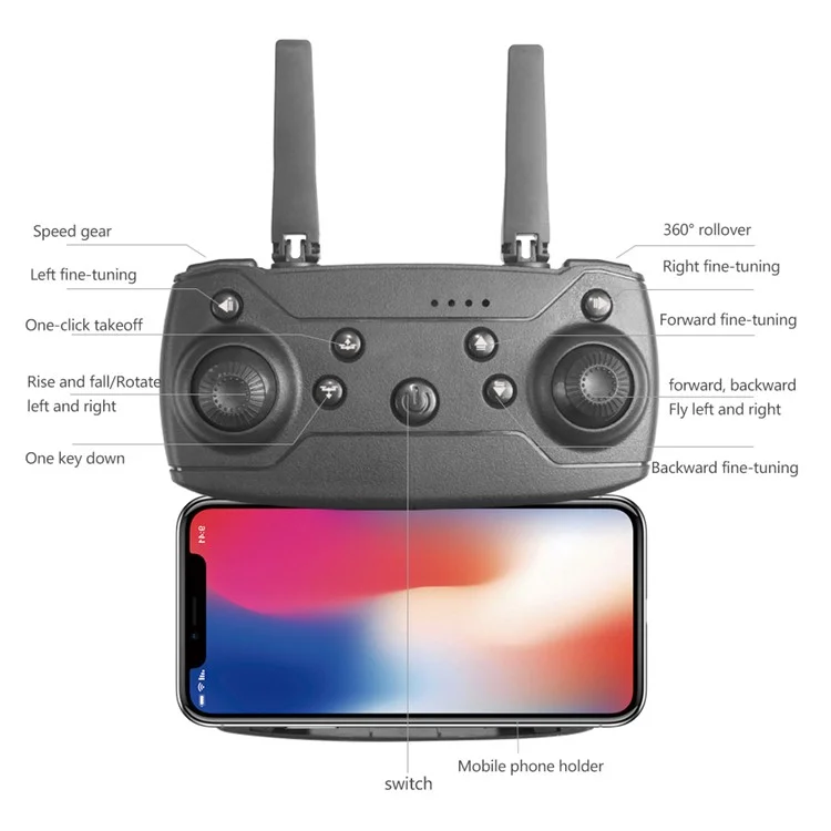 XKJ K13 Max Altitude Hold RC Drone HD Aerial Photography Foldable Quadcopter, Dual Lens / 1 Battery - Black

Квадрокоптер XKJ K13 с удержанием максимальной высоты, HD-аэрофотосъемкой, складной конструкцией, двойной линзой / 1 батарея - черный
