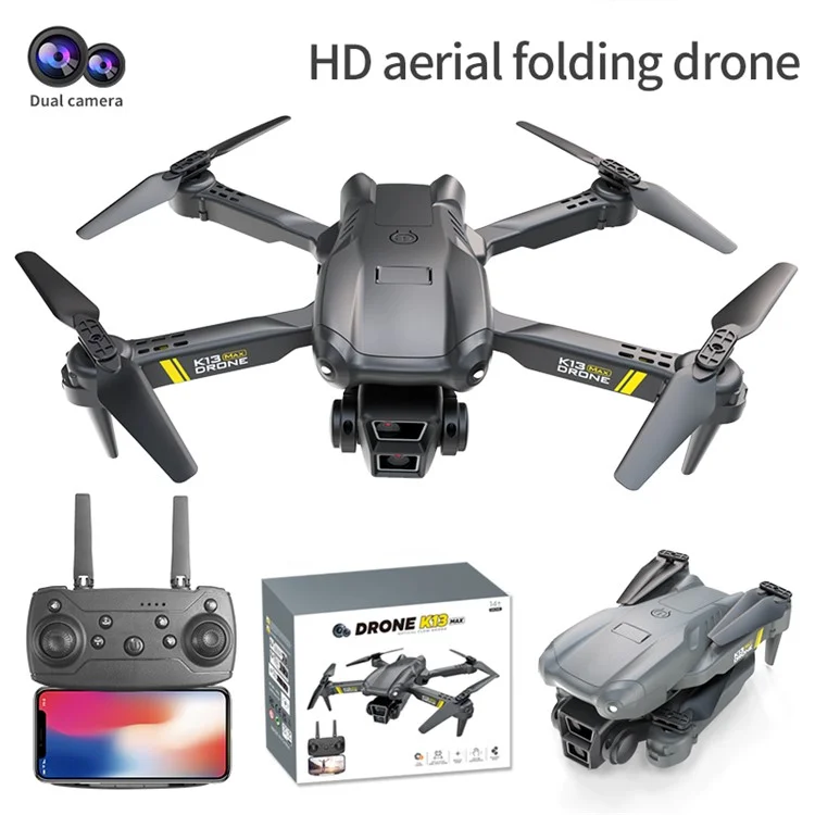 XKJ K13 Max Altitude Hold RC Drone HD Aerial Photography Foldable Quadcopter, Dual Lens / 1 Battery - Black

Квадрокоптер XKJ K13 с удержанием максимальной высоты, HD-аэрофотосъемкой, складной конструкцией, двойной линзой / 1 батарея - черный