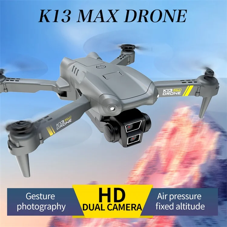 XKJ K13 Max Altitude Hold RC Drone HD Aerial Photography Foldable Quadcopter, Dual Lens / 1 Battery - Black

Квадрокоптер XKJ K13 с удержанием максимальной высоты, HD-аэрофотосъемкой, складной конструкцией, двойной линзой / 1 батарея - черный