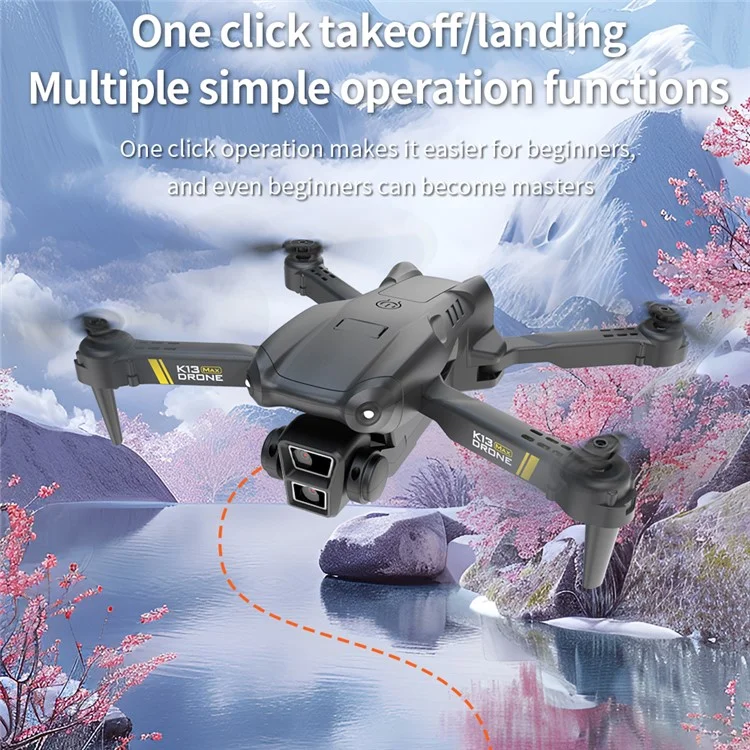 XKJ K13 Max Altitude Hold RC Drone HD Aerial Photography Foldable Quadcopter, Dual Lens / 1 Battery - Black

Квадрокоптер XKJ K13 с удержанием максимальной высоты, HD-аэрофотосъемкой, складной конструкцией, двойной линзой / 1 батарея - черный