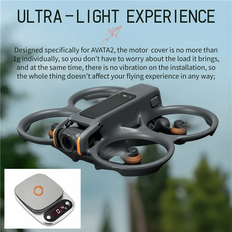 STARTRC 1143003 8Pcs for DJI Avata 2 Motor Cover ABS+PC Motor Protective Ring RC Drone Accessories