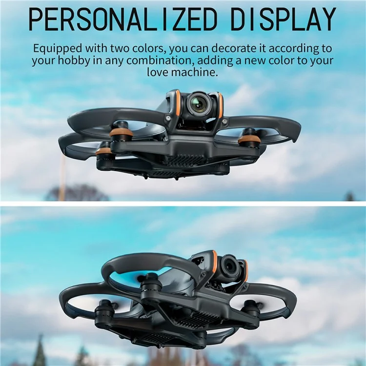 STARTRC 1143003 8Pcs for DJI Avata 2 Motor Cover ABS+PC Motor Protective Ring RC Drone Accessories