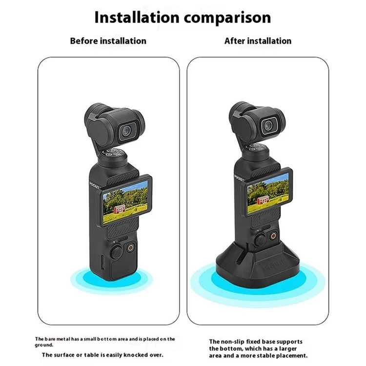 BRDRC Desktop-Stativhalterung für DJI Osmo Pocket 3 Stabiler Halter für Live-Streaming