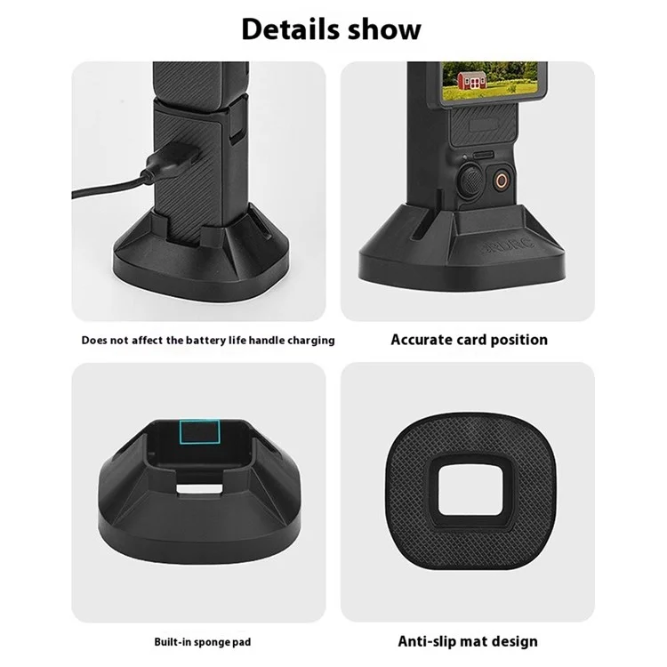 BRDRC Desktop-Stativhalterung für DJI Osmo Pocket 3 Stabiler Halter für Live-Streaming