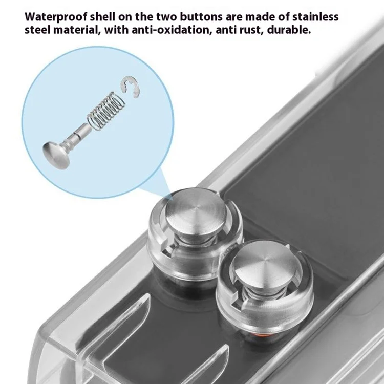 BRDRC Waterproof Case for DJI Osmo Pocket 3 40m Underwater Diving Action Camera Protector - Transparent Black