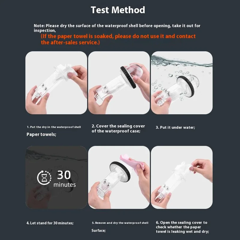 BRDRC Waterproof Case for DJI Osmo Pocket 3 40m Underwater Diving Action Camera Protector - Transparent