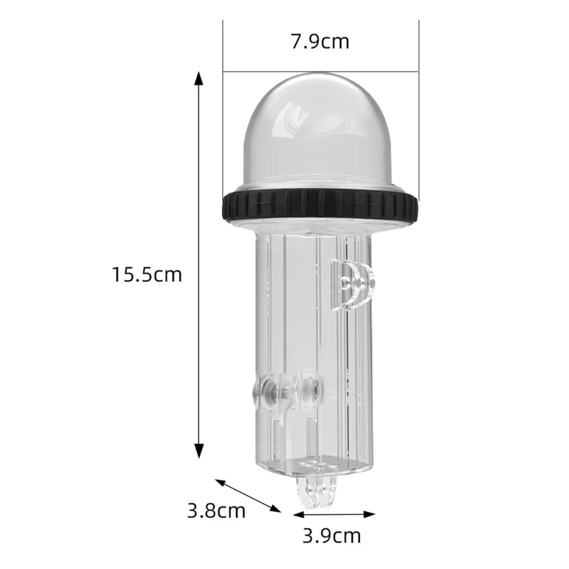 BRDRC Waterproof Case for DJI Osmo Pocket 3 40m Underwater Diving Action Camera Protector - Transparent