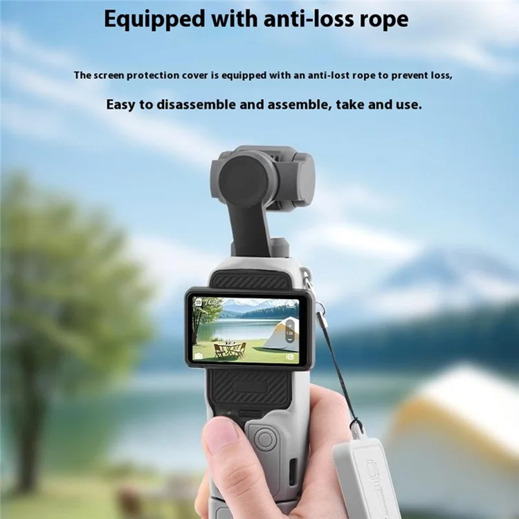 BRDRC Für DJI Osmo Pocket 3 Silikon-Schutzhülle-Set mit Linsenschutz und Bildschirmschutz - Grau