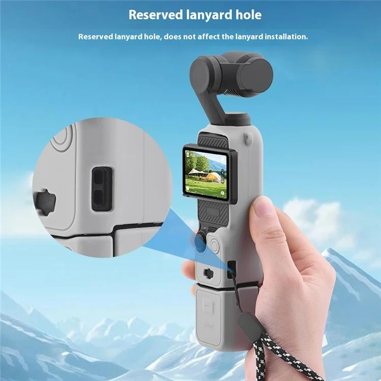 BRDRC Für DJI Osmo Pocket 3 Silikon-Schutzhülle-Set mit Linsenschutz und Bildschirmschutz - Grau
