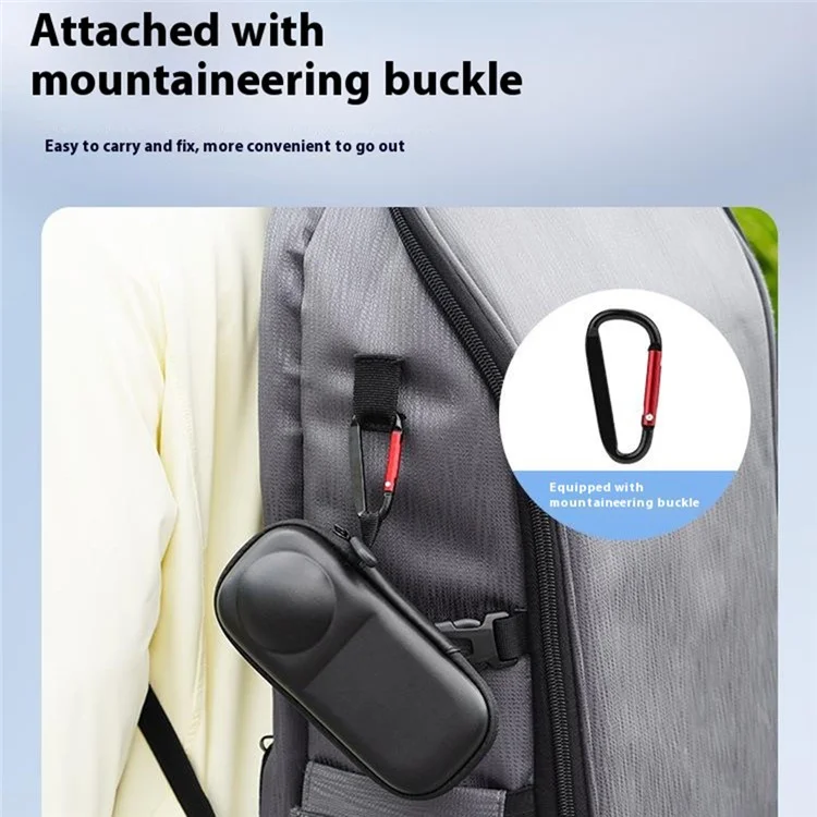 Estuche de almacenamiento a prueba de caídas para la cámara de acción Insta360 X4, bolsa protectora portátil, compatible con tapa de lente - Material de nailon.