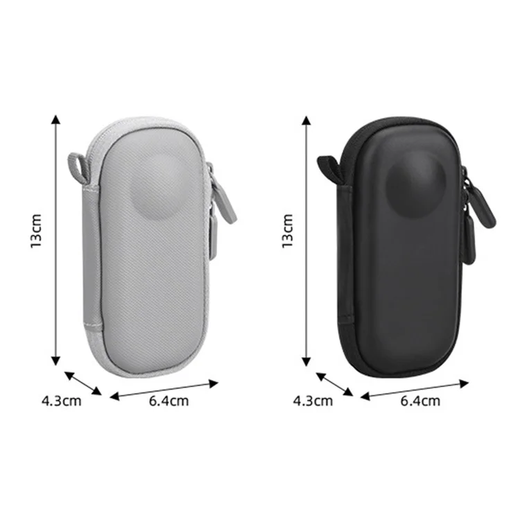 BRDRC For Insta360 X3 / One X2 / One X Action Camera Storage Case PU Protective Bag - Black