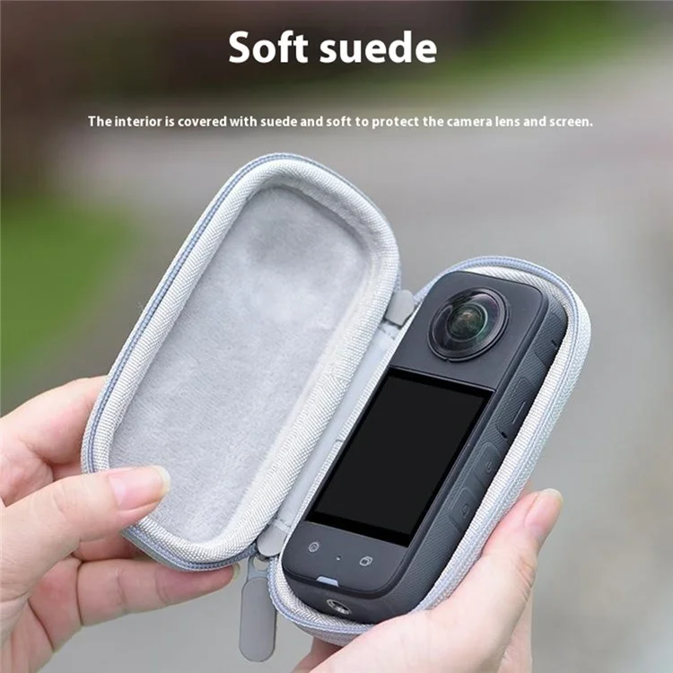 BRDRC For Insta360 X3 / One X2 / One X Action Camera Storage Case PU Protective Bag - Black