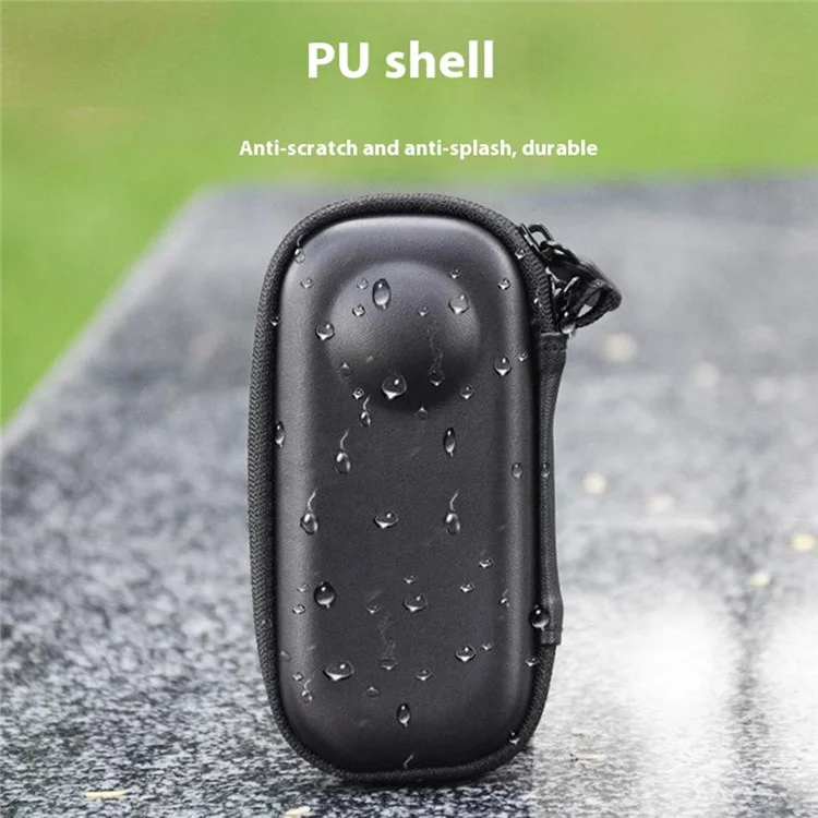 BRDRC For Insta360 X3 / One X2 / One X Action Camera Storage Case PU Protective Bag - Black