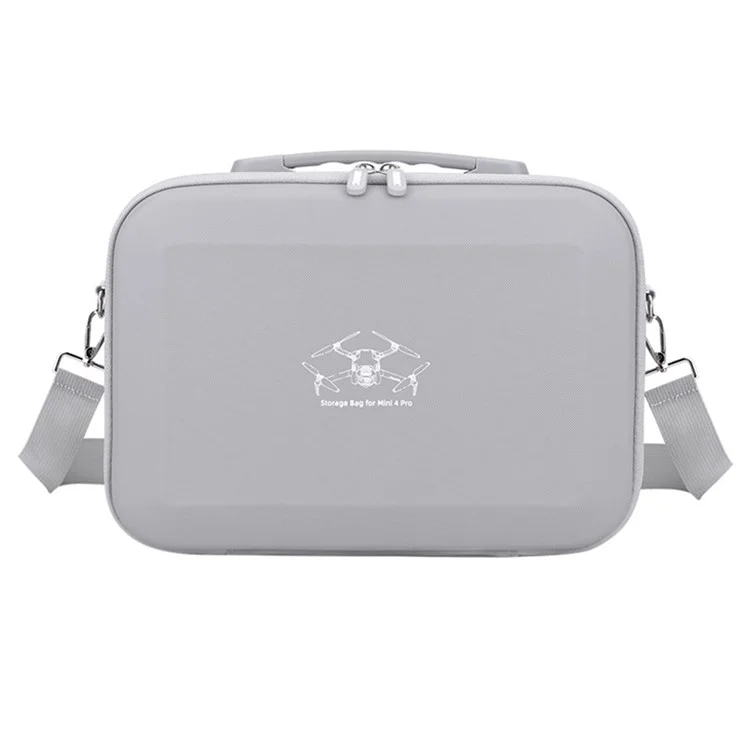 BRDRC For DJI Mini 4 Pro PU Leather Storage Bag Drone Accessories Carrying Case with Shoulder Strap
