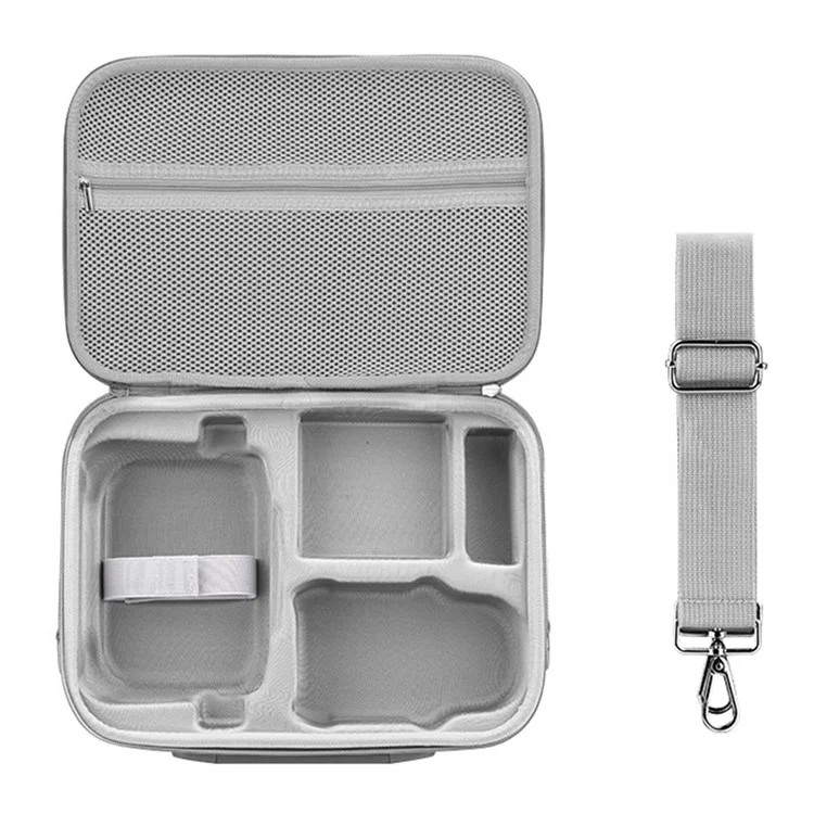 BRDRC For DJI Mini 4 Pro PU Leather Storage Bag Drone Accessories Carrying Case with Shoulder Strap