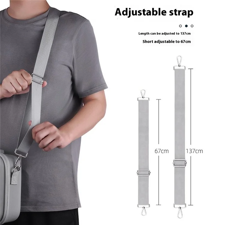 BRDRC For DJI Mini 4 Pro PU Leather Storage Bag Drone Accessories Carrying Case with Shoulder Strap