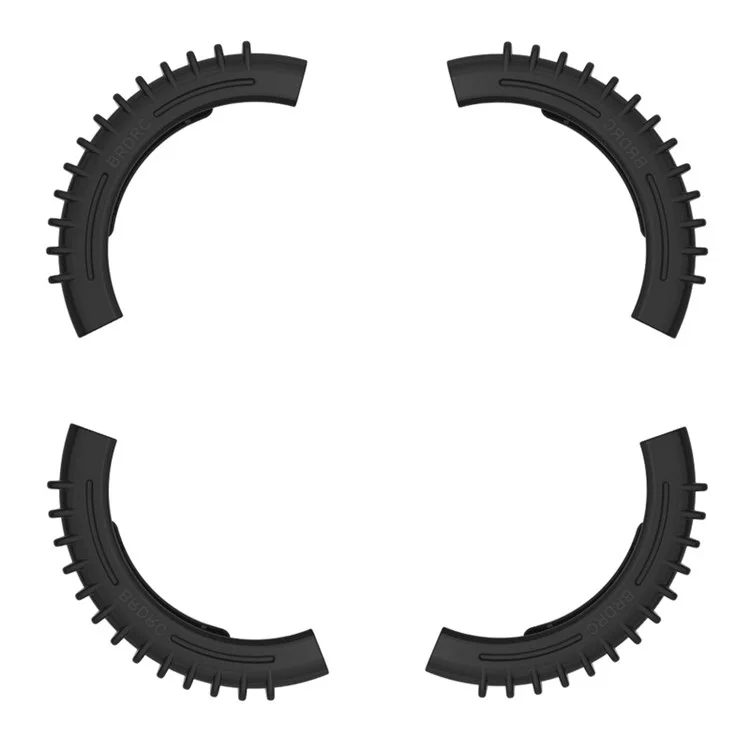 BRDRC 4Pcs / Set for DJI Avata 2 Anti-Collision Drone Propeller Guard TPU Protection Rings - Black