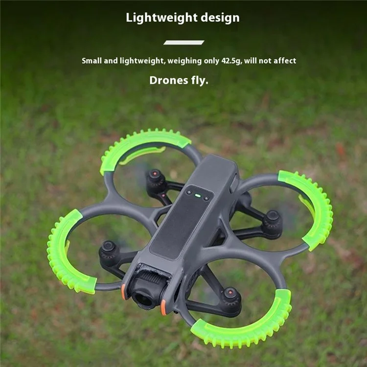 BRDRC 4Pcs / Set for DJI Avata 2 Anti-Collision Drone Propeller Guard TPU Protection Rings - Black