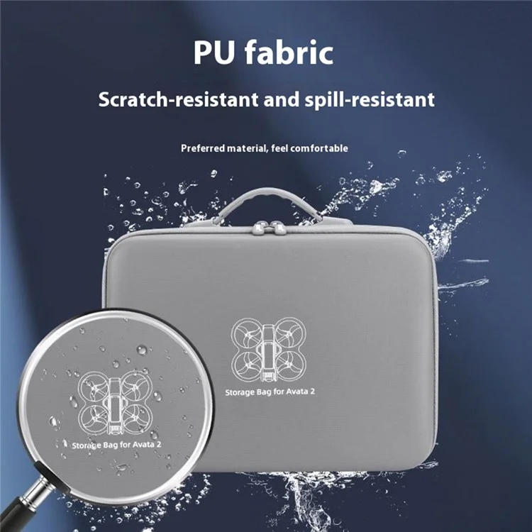 BRDRC для аксессуаров DJI Avata 2 Drone Carrying Case PU Leather Handbag Crossbody Bag