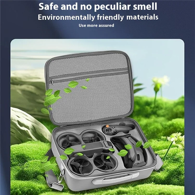 BRDRC для аксессуаров DJI Avata 2 Drone Carrying Case PU Leather Handbag Crossbody Bag