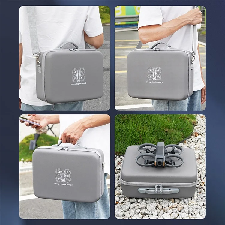 BRDRC для аксессуаров DJI Avata 2 Drone Carrying Case PU Leather Handbag Crossbody Bag