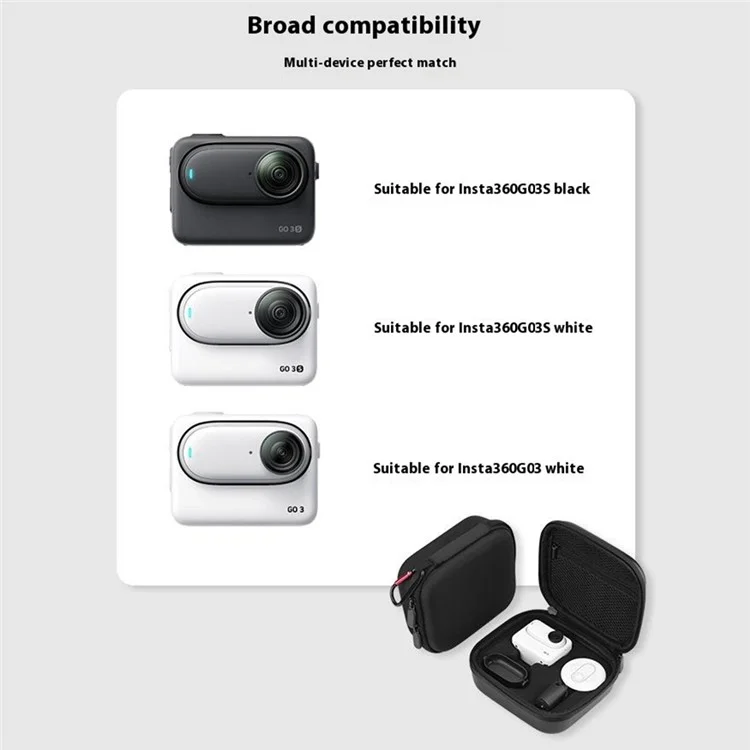 FLYMILE Para Insta360 GO 3S / GO 3 Estuche de almacenamiento y bolsa de transporte para cámara y accesorios - Material de PU