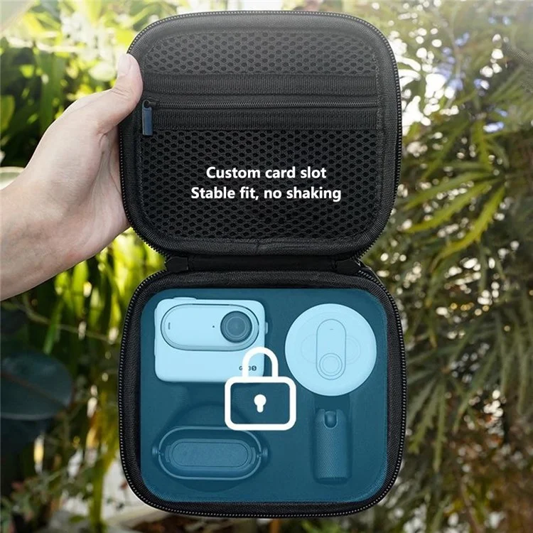 FLYMILE Para Insta360 GO 3S / GO 3 Estuche de almacenamiento y bolsa de transporte para cámara y accesorios - Material de PU