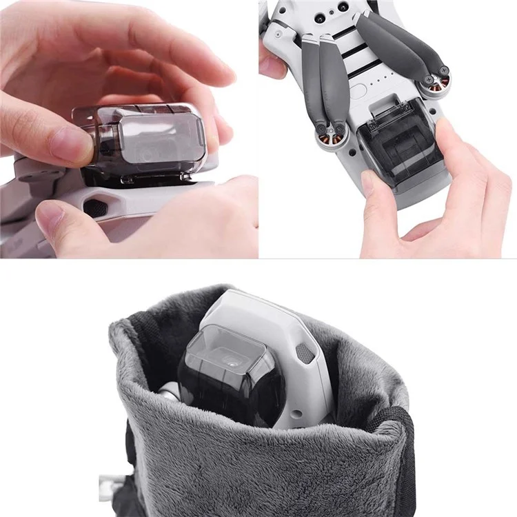 BRDRC For DJI Mini 4K / Mini SE / Mini 2 Drone Gimbal Protective Cap PC Anti-Dust Lens Cover