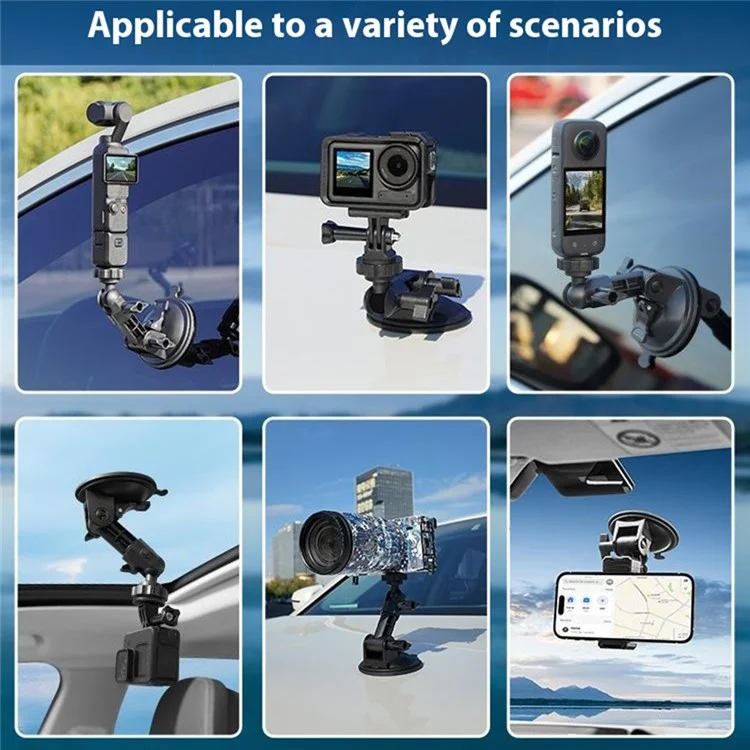 BRDRC Para DJI Osmo Pocket 3 Suction Cup Mount Holder Car Sport Camera Bracket