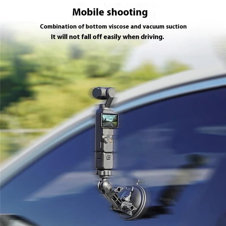 BRDRC Para DJI Osmo Pocket 3 Suction Cup Mount Holder Car Sport Camera Bracket