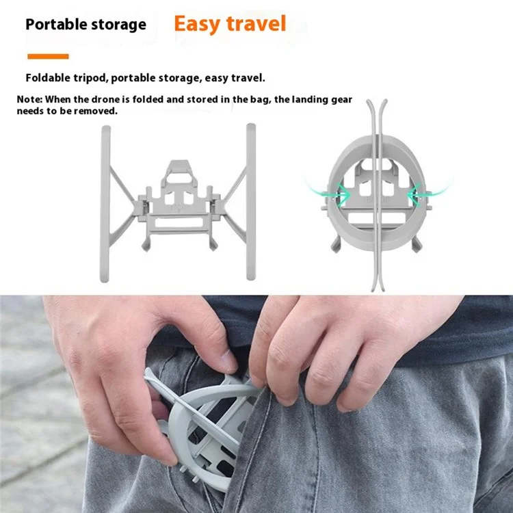 BRDRC For DJI Mini 3 / Mini 3 Pro Landing Gear Foldable Leg ABS Drone Accessories