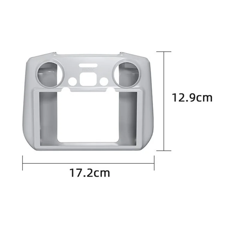 BRDRC For DJI RC 2 Remote Controller Silicone Case Cover Scratch-Resistant Sleeve - Grey