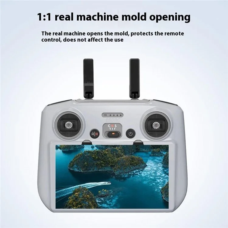BRDRC For DJI RC 2 Remote Controller Silicone Case Cover Scratch-Resistant Sleeve - Grey