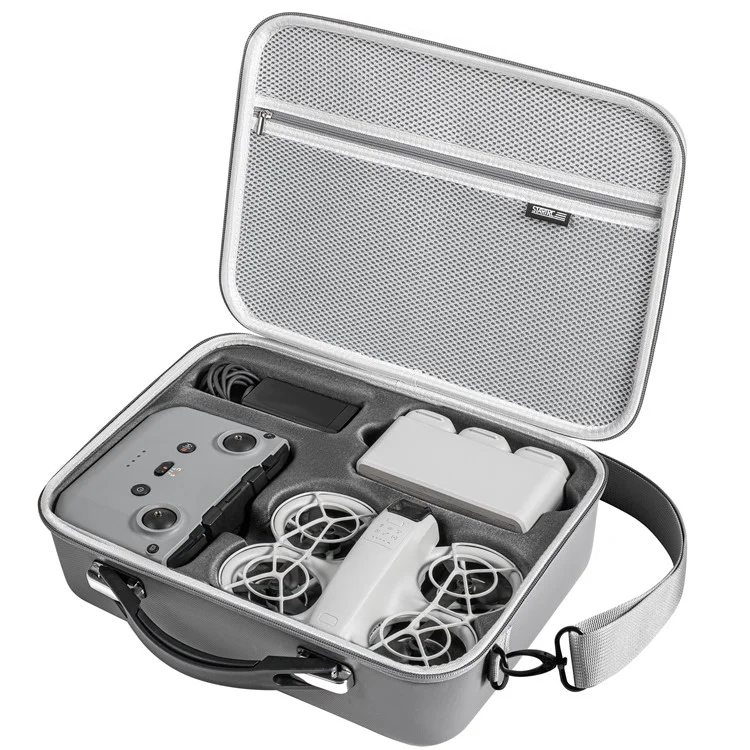 STARTRC 1150193 Portable PU Carrying Case for DJI Neo Drone with Shoulder Strap, 3-Battery Version