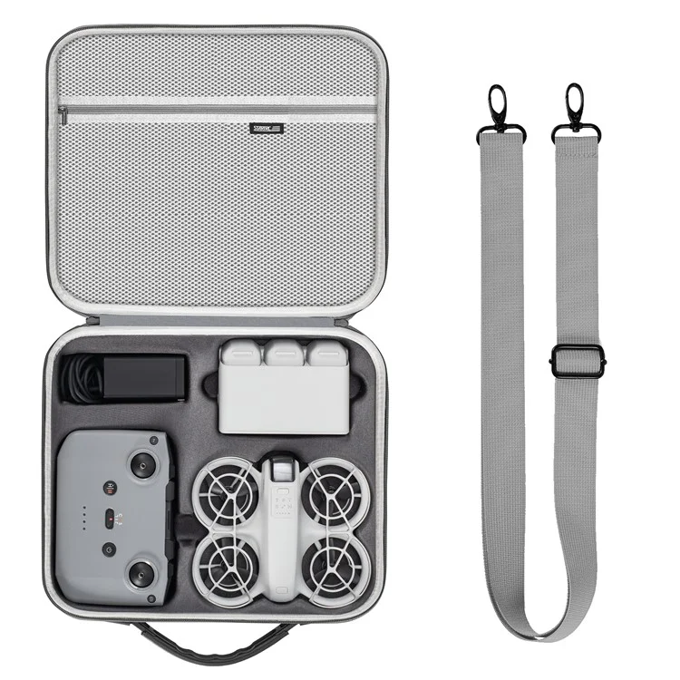 STARTRC 1150193 Portable PU Carrying Case for DJI Neo Drone with Shoulder Strap, 3-Battery Version