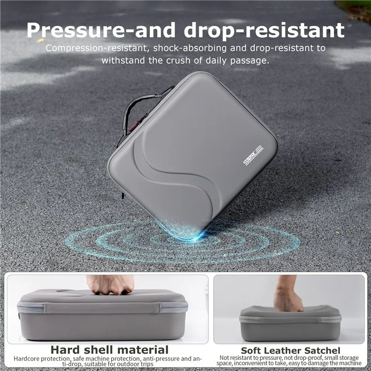 STARTRC 1150193 Portable PU Carrying Case for DJI Neo Drone with Shoulder Strap, 3-Battery Version