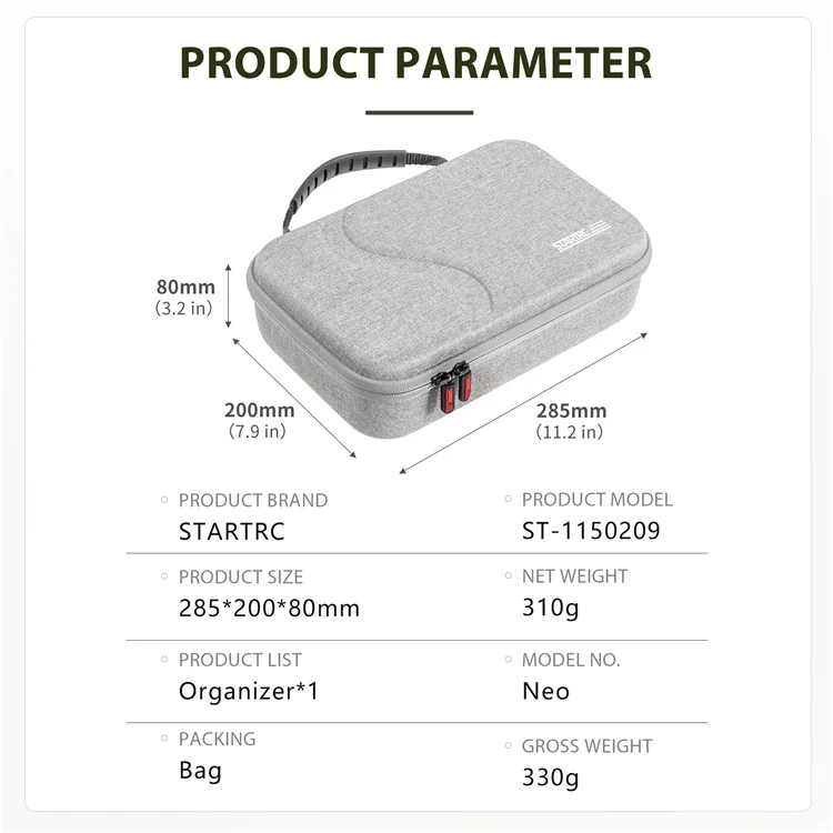 STARTRC 1150209 PU -tragetasche Für DJI Neo Drone, Einzelbatterieversion