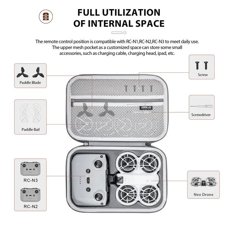 STARTRC 1150209 PU -tragetasche Für DJI Neo Drone, Einzelbatterieversion