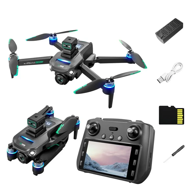 S159 HD Aerial Photography RC Drone GPS -positionierungshindernisvermeidung Quadcopter, 1 Batterie - Schwarz