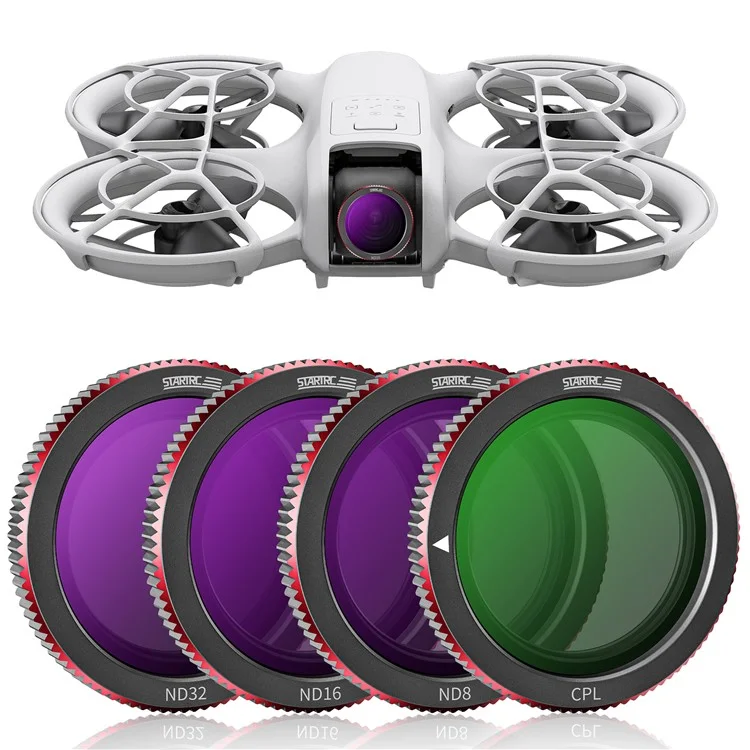Startrc 1151596 4pcs / Establecer Para DJI Neo Cpl ND8 ND16 ND32 Filtros de Lentes de Drones de Vidrio Óptico