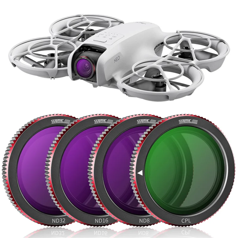 Startrc 1151596 4pcs / Establecer Para DJI Neo Cpl ND8 ND16 ND32 Filtros de Lentes de Drones de Vidrio Óptico