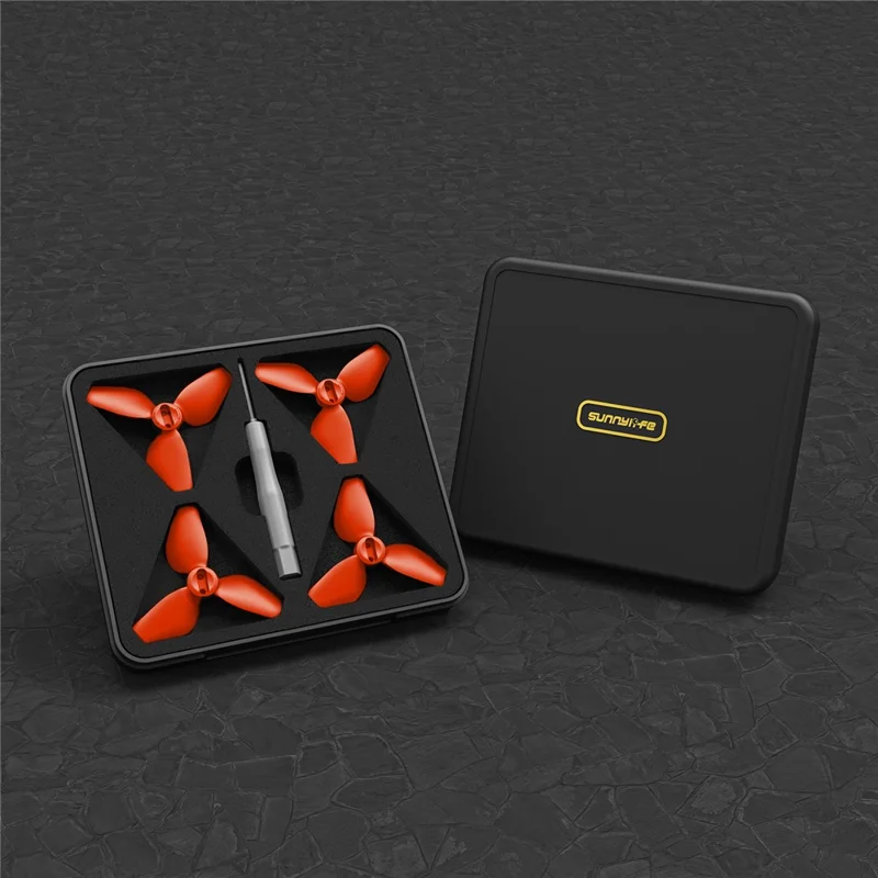 SUNNYLIFE NE-SN891 طقم إصلاح ي constist من زوجين من الدوارات + صندوق تخزين للطائرة المسيرة DJI NEO - أزرق