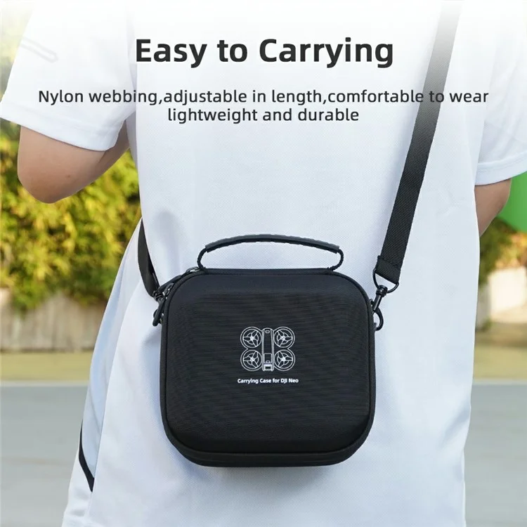 BRDRC For DJI Neo Drone Carrying Case Portable Storage Bag with Shoulder Strap - Pink