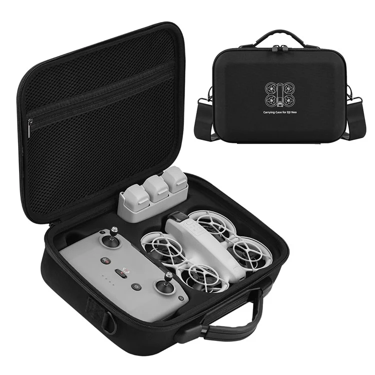 BRDRC Для DJI Neo Drone Case Case pu Кожаная Компактная Сумка Для Хранения с Должности - Черный