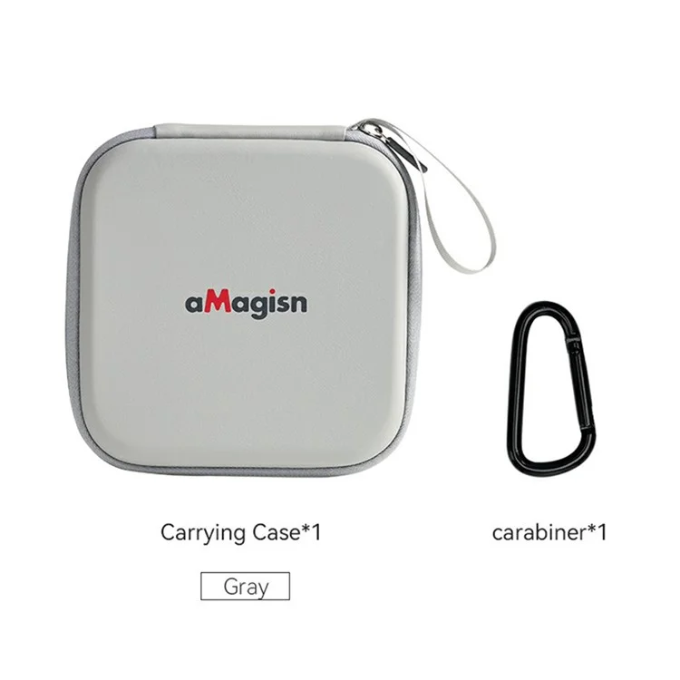 AMAGISN For DJI Neo Carrying Case RC Drone Portable Storage Bag with Carabiner - Grey