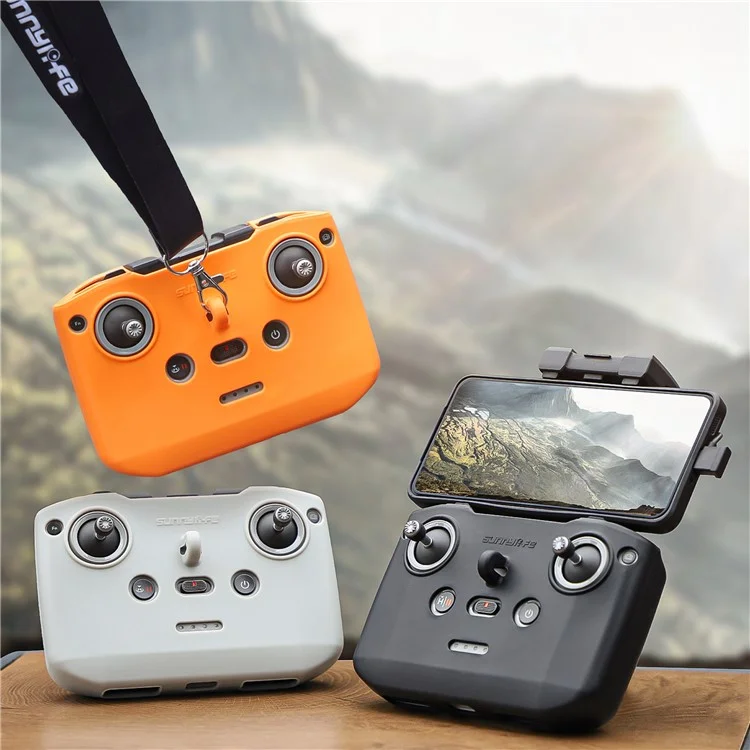 Sunnylife Для RC-N3 / 2 / 1 Силиконовый Защитный Крышка с Силиконовым Контроллером с Ремешком Для Шеи - Черный