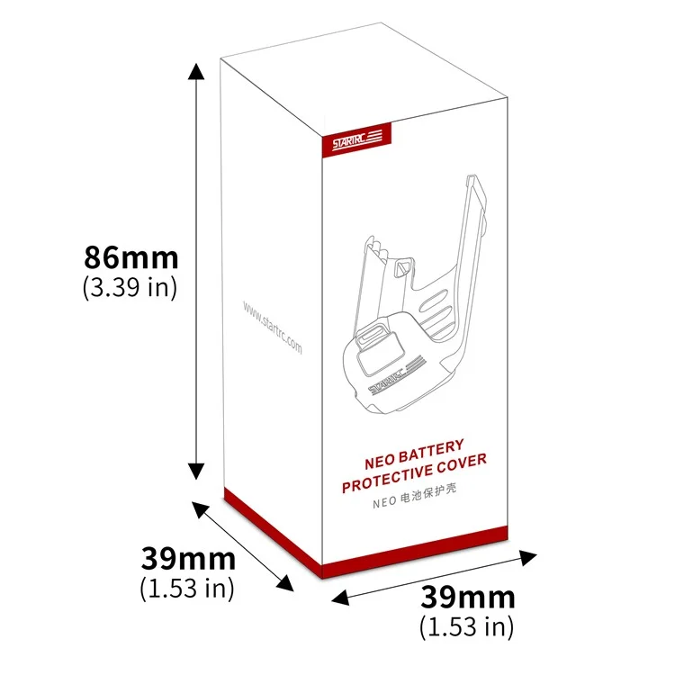 STARTRC 1150537 Для DJI Neo Battery Battery Cover Plaalte Plastic Drone Hear Gear - Светло -серый